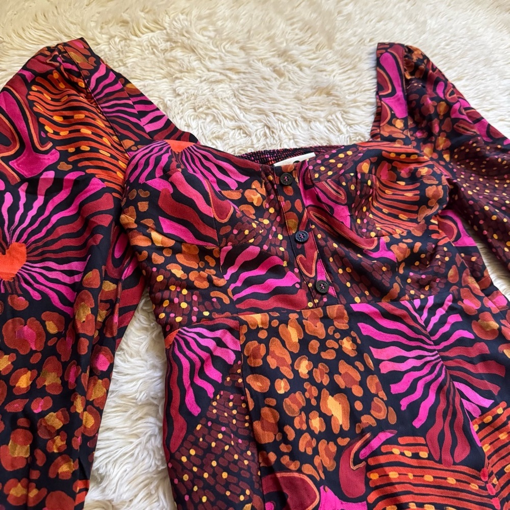NWT Farm Rio Leopard Hearts Mini Dress - Size XS - Picture 5 of 8